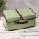 Stellid box for storage with a double lid "Teri", 36 × 25 × 16 cm, green color