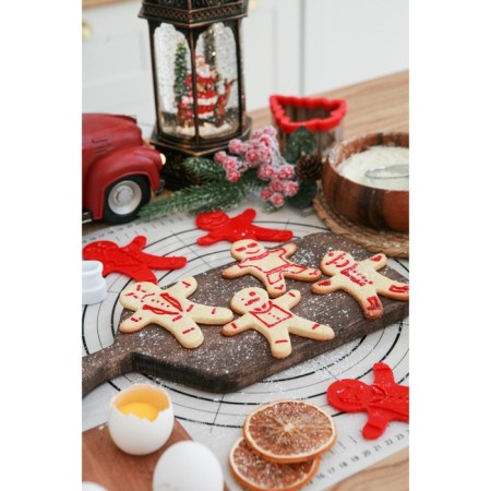 Form for cookies with 3 seals of bilateral and press “Gingerbread man”, 13 × 11 × 3.5 cm, color mix-12