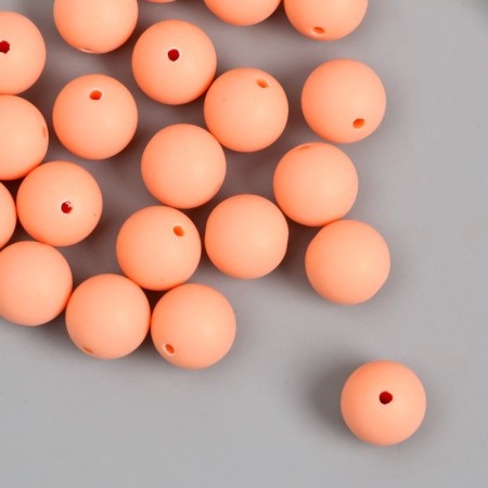 Beads for creativity plastic "salmon" matte d = 1.2 cm set 20 grams-1