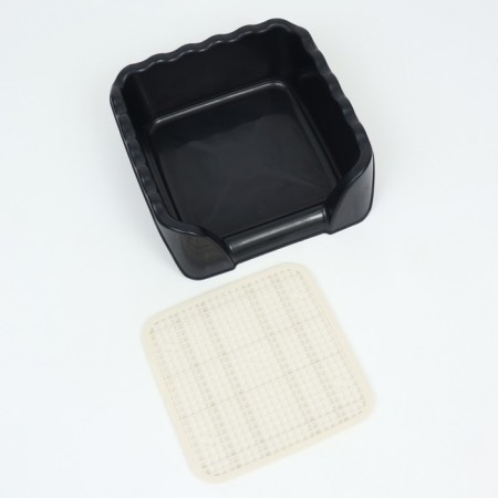 Tuel for dogs with high sides and a removable mesh 43x43x15 cm, black-4