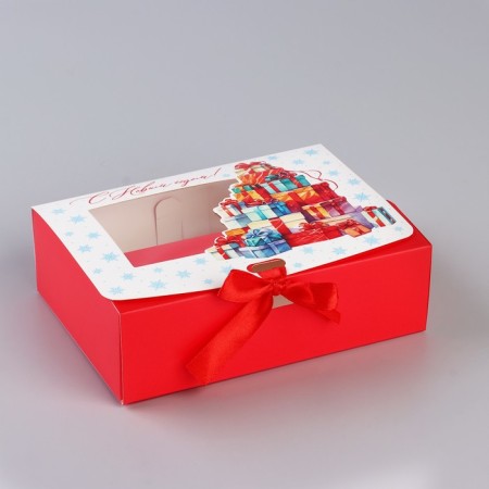 New Year's folding box "New Year's gifts" 16.5 x 12.5 x 5 cm, New Year-1