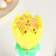 Candle for the cake musical "Tulip", spinning, yellow, 14.5 × 6 cm