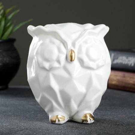 Pigger "Owl Origami" Belaya, 11x9.5x13.5cm