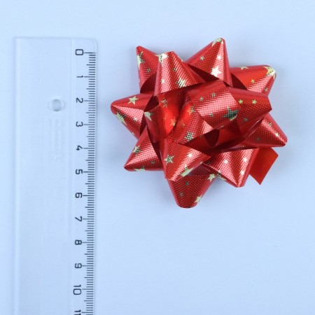 Bant star No. 7.5, packing 8 pcs., Metalik with a pattern, mix-2