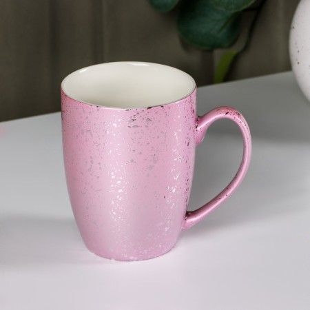 Mug ceramic shade "Shine", 350 ml, pink color