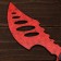 Wooden souvenir "ax", red marble