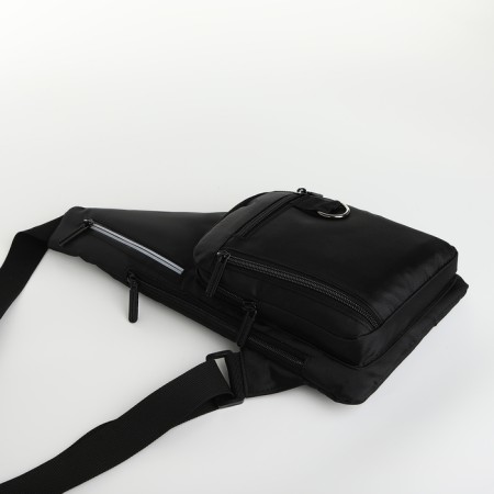Male bag-bag from textiles, black color-4