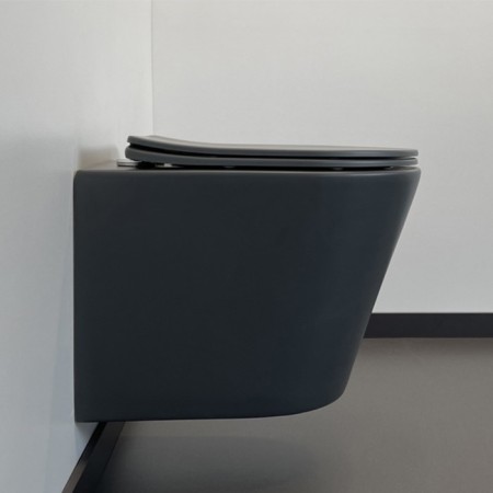 Comforty 105 MDH toilet seat, SoftClose duroplast is thin, quick -sitting, graphite color-1