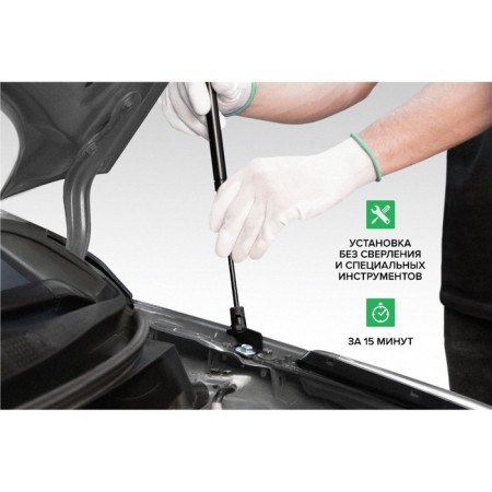 Газовые упоры капота Pneumatic, Lada Vesta 2015-н.в., 2 шт., KU-LD-VS00-00-2