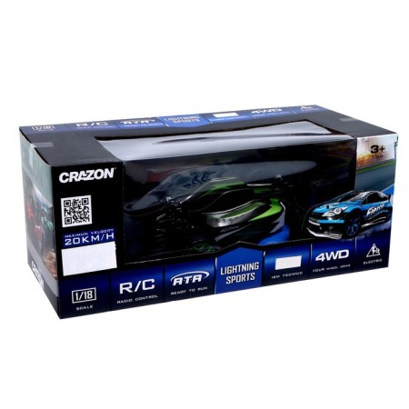 Radio controlled car "Baggi", scale 1:18, 4WD, 20 km/h, with a battery, green color-5