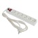 Network filter Universal 967U-3003, 6 sockets, 3 m, 10 A, PVS 3x0.75, white
