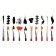Set of protein brushes 3 pieces, calligrata No. 1 (round No.: 1, 3, 5), wooden handle