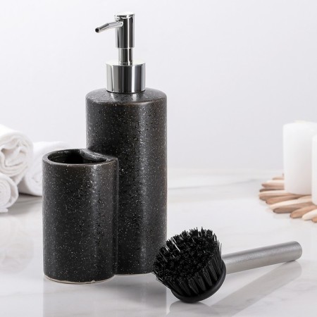 A dispenser for a detergent with a “minimum” brush, the color is black-2