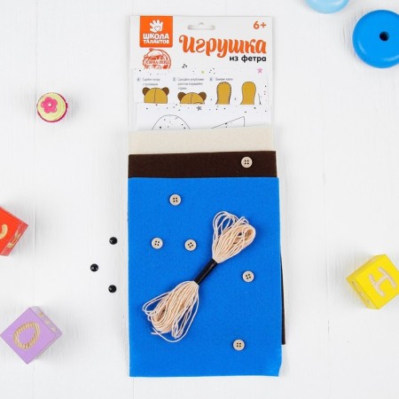 Set for creating a toy made of felt "Bear"-6