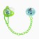 Dummy orthodontist., With a cap and a holder, from 0 months, the color is green / blue