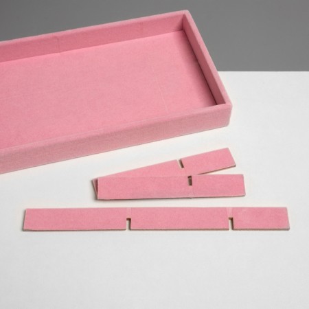 Station for decorating 6 cells, phlock, 21 × 12.3 × 2.5 cm, pink color-3