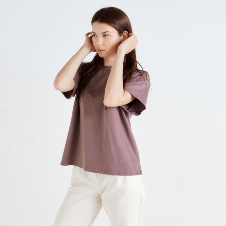 Women's T-shirt Minaku Regular Fit: brown color, river 42-1