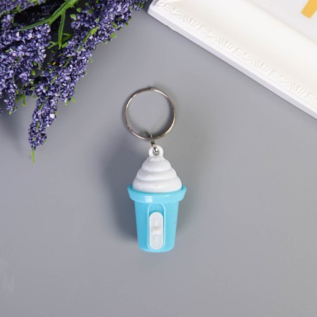 Light light on the ring "ice cream in a glass" flashes mix 4.5x2.5x2.5 cm