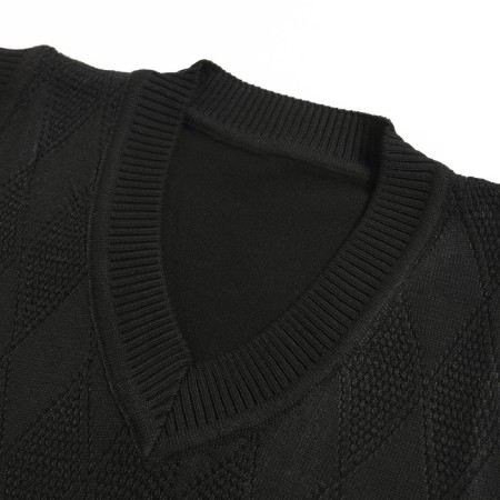School vest for a boy, black color, height 134-140 cm-7