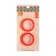 Set 2 pieces, adhesive tape textual (renamed) 75mm x 10m, orange fluorescent