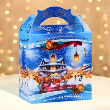 Box Gift New Year Castle New Year's Eve 18.2 x 11.5 x 26 cm