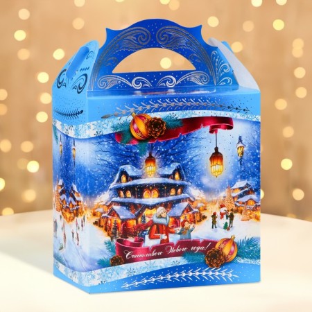 Box Gift New Year Castle New Year's Eve 18.2 x 11.5 x 26 cm