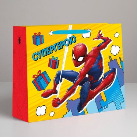 Package Gift craft "Superhero" 40x31x11.5 cm, Spider-Man
