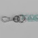 A chain for a bag, plastic, with carbines, 23 × 17 mm, 68 cm, turquoise/silver color