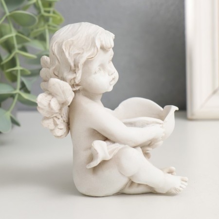 Souvenir Polystone SPRAGE "Angel with Flower" mix 10x8.2x9.2 cm-2