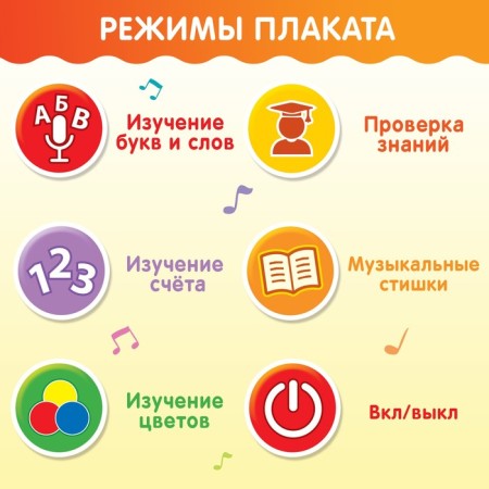 The training poster "My first alphabet", with sound, works from batteries-4
