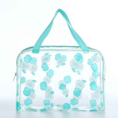 Lightning cosmetic bag, green color-1