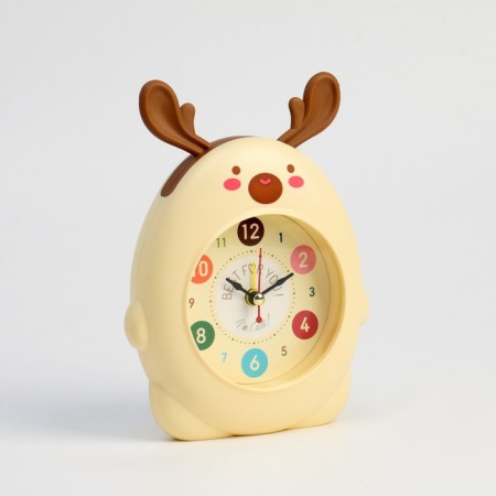 Clock - an alarm clock "elk", with a suspension, a discrete move, 18 x 5 x13 cm, aa, brown-1