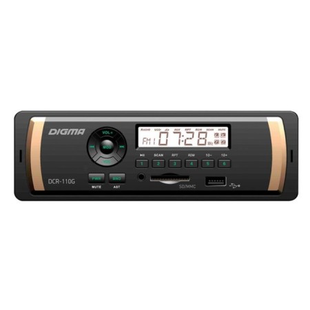 DIGMA DCR-110G, 1DIN, 4 x 45 W, AUX, SD/MMC, USB