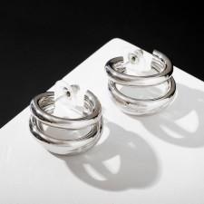 Trinity-rifle earrings d = 2, color silver