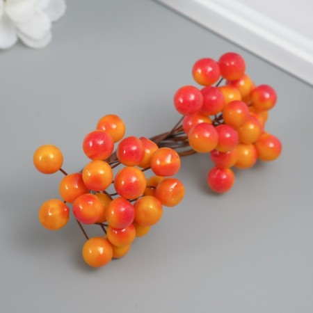 Decor for creativity "Berries" length 1.2 cm, red-yellow-1