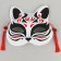 Kitsune carnival mask, black and red color