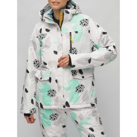 Ski suit female, size 44, gray color-29