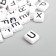 Beads for creativity plastic "Black English letters" White set 20 grams 0.4x0.8x0.8 cm