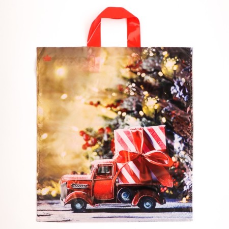 Package "Delivery of Miracles", polyethylene with a loop pen, 42x38 cm, 35 μm