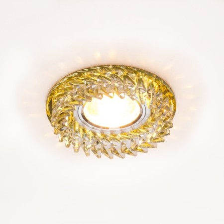 Economic light lamp D2169 CR yl+Cl, GU5.3 5x10W, color chromium-1