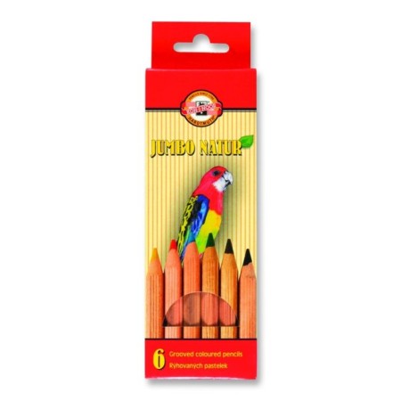 Thickened pencils Jumbo Natur 2171/06n, 6 colors