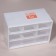 Organizer for storage, three -level, 6 sections, 18.2 × 11.9 × 9.8 cm, white/transparent color