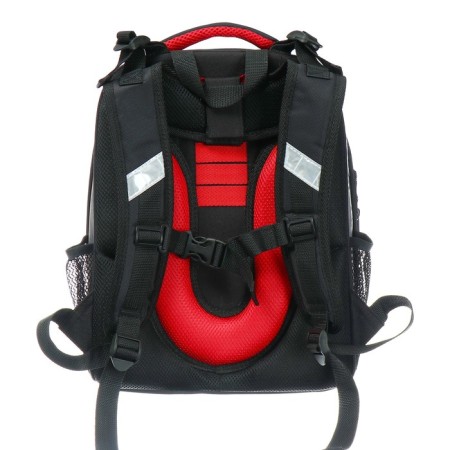 School backpack 38 x 30 x 16 cm, ergonomic back, Stavia "Military24", gray-4