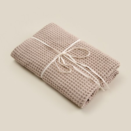 Waffle towel SL Home: Basic "Sabbia" 100x180 cm, 100% cotton, 340 g/m2-11