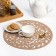 Napkin Decorative shade "Patterns" Beige color, D 30 cm, 100% p/e, felt