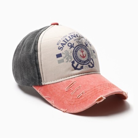 Men's cap "Sailing Team", black color, size 56-58