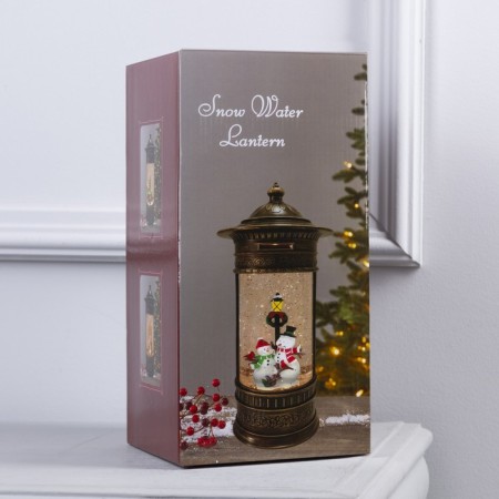 LED figure "Lantern with Santa Claus" 14 × 27 × 14 cm, plastic, AAX3 batteries (not complete), USB, glow warm white-5