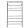 Water towel Domoterm "Medea" P8, 500x800 mm, with a shelf, chrome