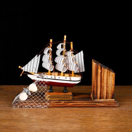 Set of desktop "Dream ship" with a stand for pens, 15 x 22 x 7 cm