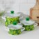 Set of pots "late apples", 3 items: 1.5 l, 2.3 l, 5 l, glass covers, induction